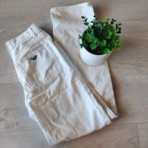 ARMANI VINTAGE WHITE WASH HIGH WAIST MOM JEANS